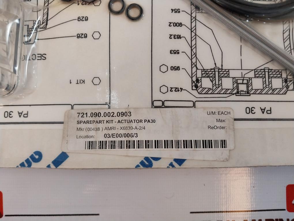 Ksb Amri Ft-h18-081-c-1 Actuator Spare Part Kit Pa30 X6839-a-2/4