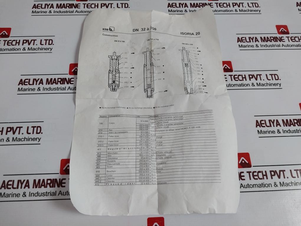 Ksb Division Amri Dn150 Pn16 Liner & Gasket Kit 42082419
