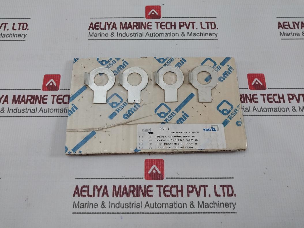 Ksb 9974879755 Washer Lockw W Angled T Diam 16