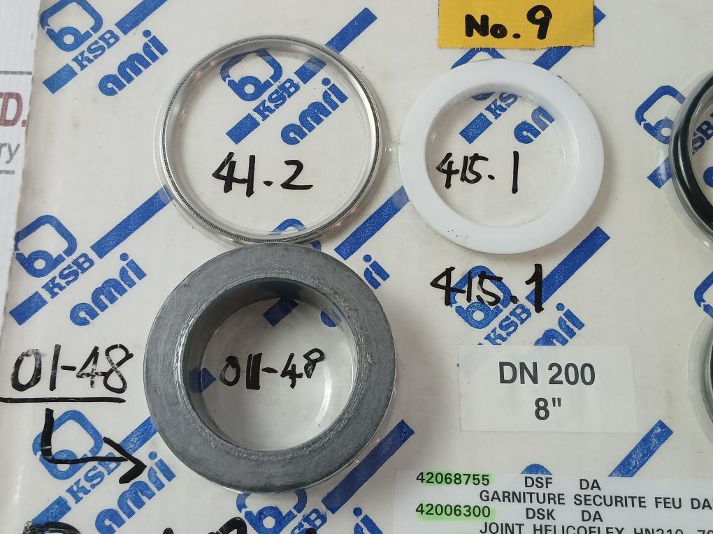 Ksb Amri 42068755 Fire Safety O-ring Seal Kit 8" 42006644, 42006263, 42006304