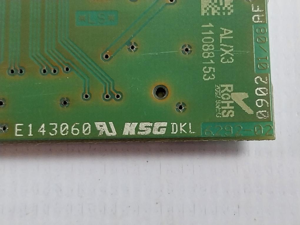 Ksg E143060 Printed Circuit Board Card 6292-02, 11088153