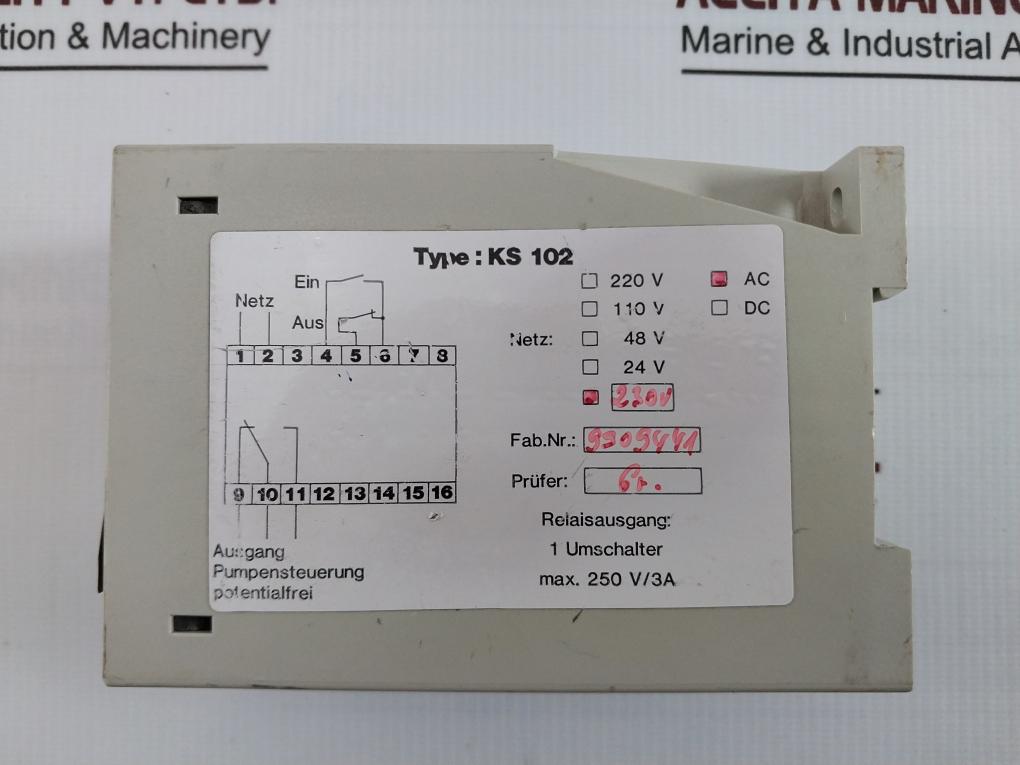 Ksr Kubler Ks 102 Contact Protection Relay 230V Ac 250 V/3A