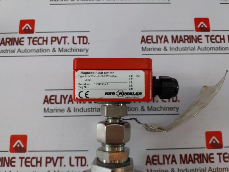 Ksr Kuebler Arv2-vu-l800/12-v52a-verst Magnetic Float Switch