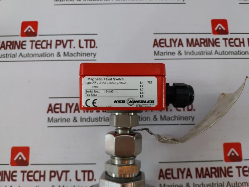 Ksr Kuebler Arv2-vu-l800/12-v52A-verst Magnetic Float Switch