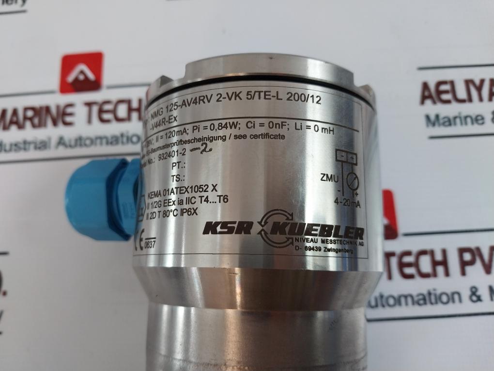 Ksr Kuebler Nmg 125-av4rv 2-vk5/te-l 200/12-v44r-ex Level Sensor