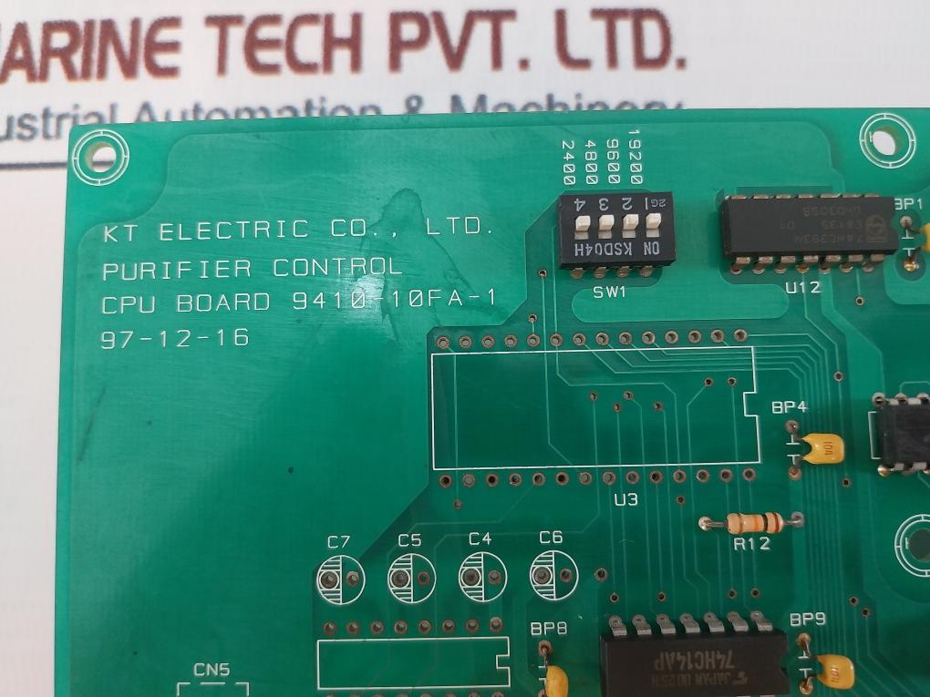Kt Electric 9410-10FA-1 Purifier Control CPU Circuit Board