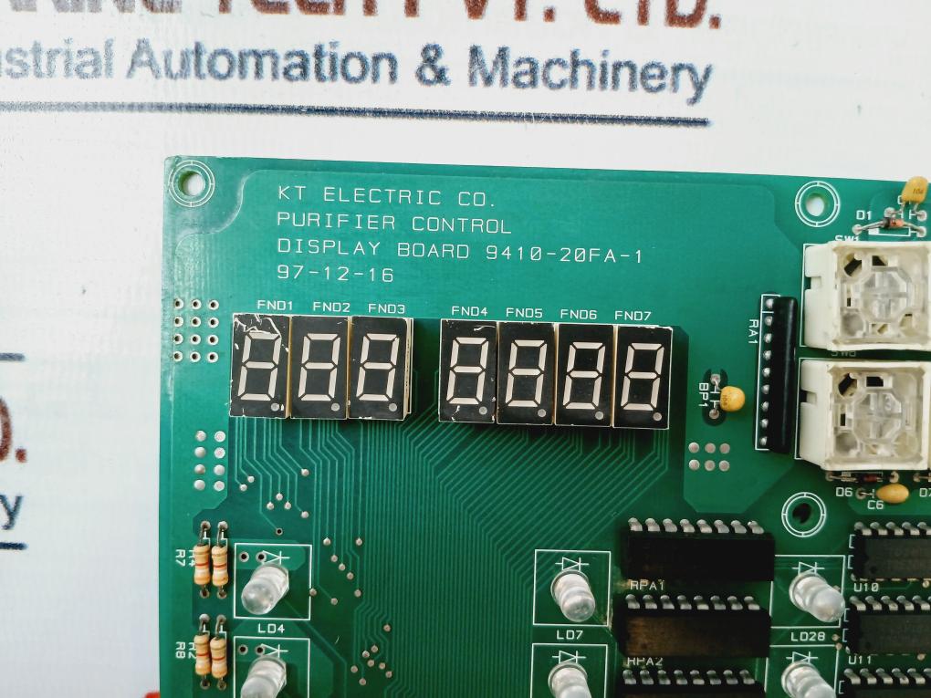 Kt Electric 9410-20Fa-1 Purifier Control Display Board