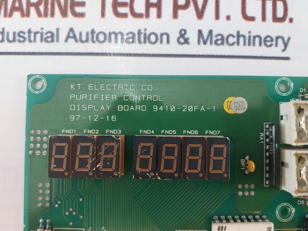 Kt Electric 9410-20Fa-1 Purifier Control Display Circuit Board