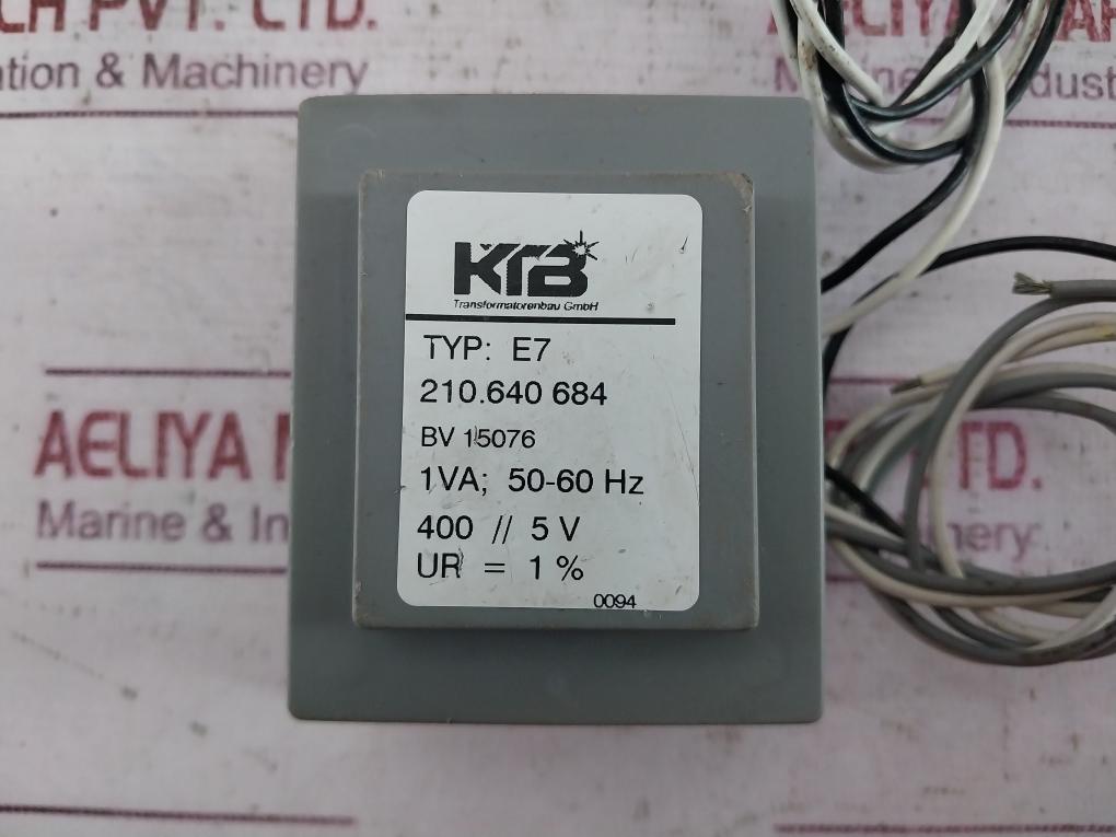 Ktb E7 Transformer 400 5V 1Va 50-60Hz