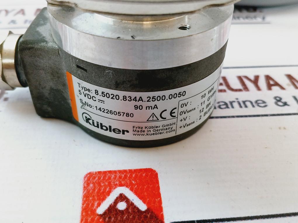 Kubler 8.5020.834A.2500.0050 Encoders Incremental With Do Zl60184, 4 Meter Cable