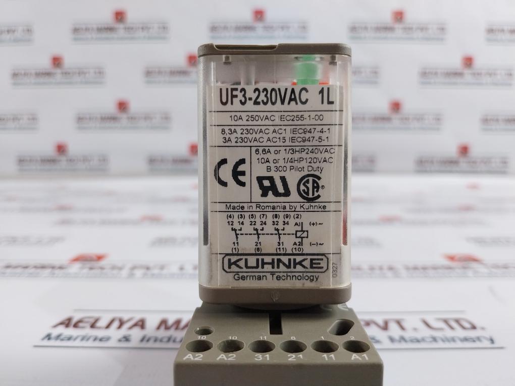 Kuhnke Uf3-230Vac 1L Relay With Socket