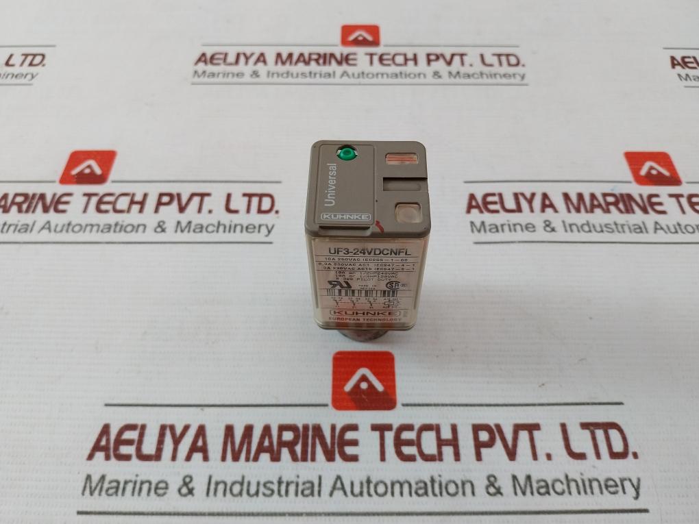 Kuhnke Uf3-24Vdcnfl Dcn Universal Relay 10A 250Vac Iec255-1-00 10A Or 1/2Hp