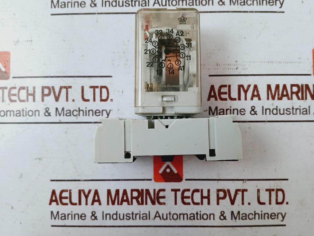 Kuhnke Uf3B-24Vdcn Power Relay With Base 6A 10A Iec 255-1-00 1500Va