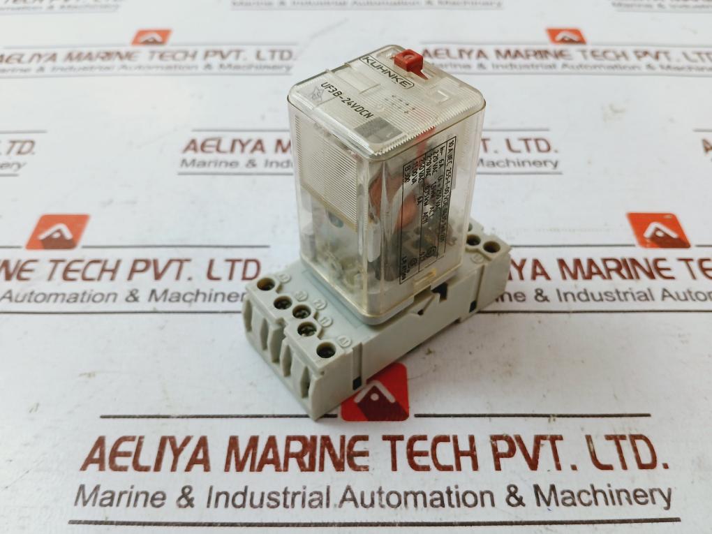 Kuhnke Uf3B-24Vdcn Power Relay With Base 6A 10A Iec 255-1-00 1500Va
