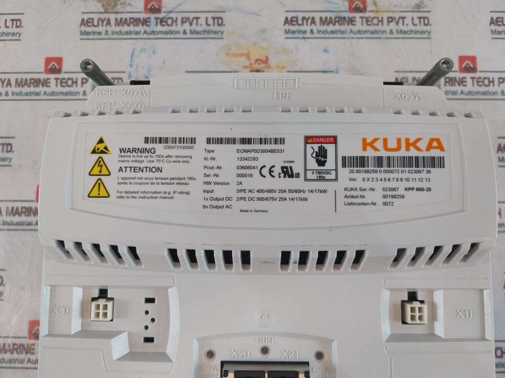 Kuka Ecmap0D3004Be531 Controller 3/Pe Ac400/480V 20A 50/60Hz 14/17Kw Version: 2A
