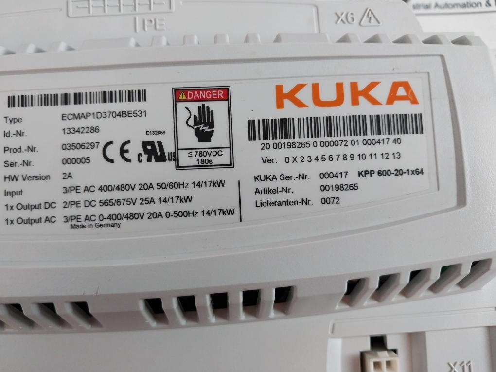 Kuka Ecmap1D3704Be531 Frequency Inverter