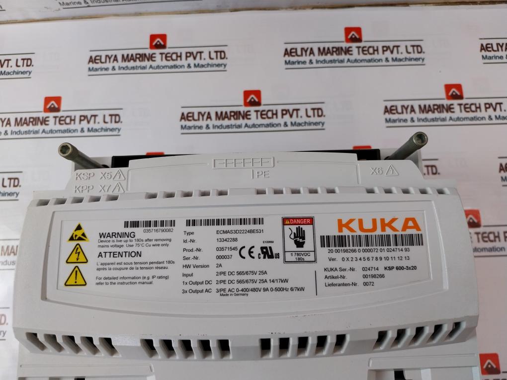 Kuka Ecmas3D2224Be531 Servo Drive 00198266 Ksp 600-3X20 E132659