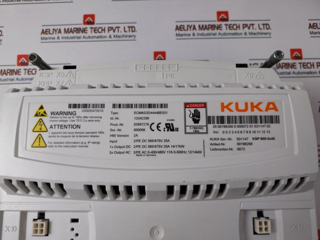 Kuka ECMAS3D4444BE531 Servo Drive 00198268