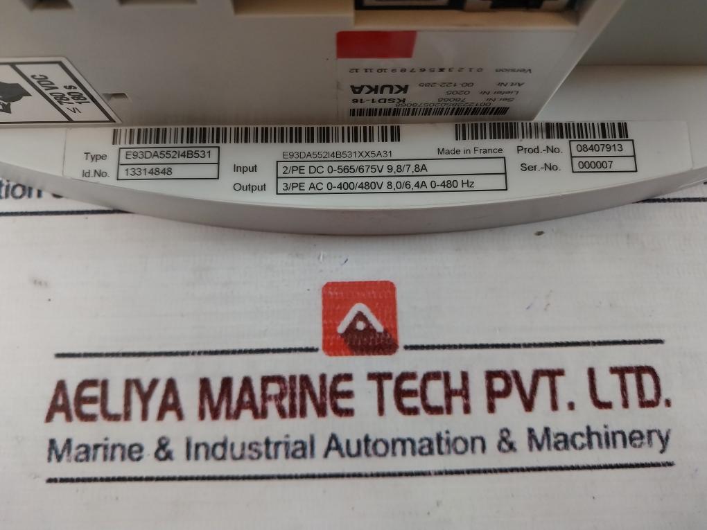 Kuka Ksd1-16 Servo Drive E93da552i4b531
