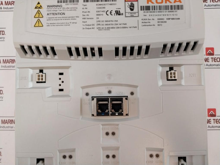 Kuka Ksp 600-3X64 Servo Drive Ecmas3D7774Be531, Dc 565/675V 25A