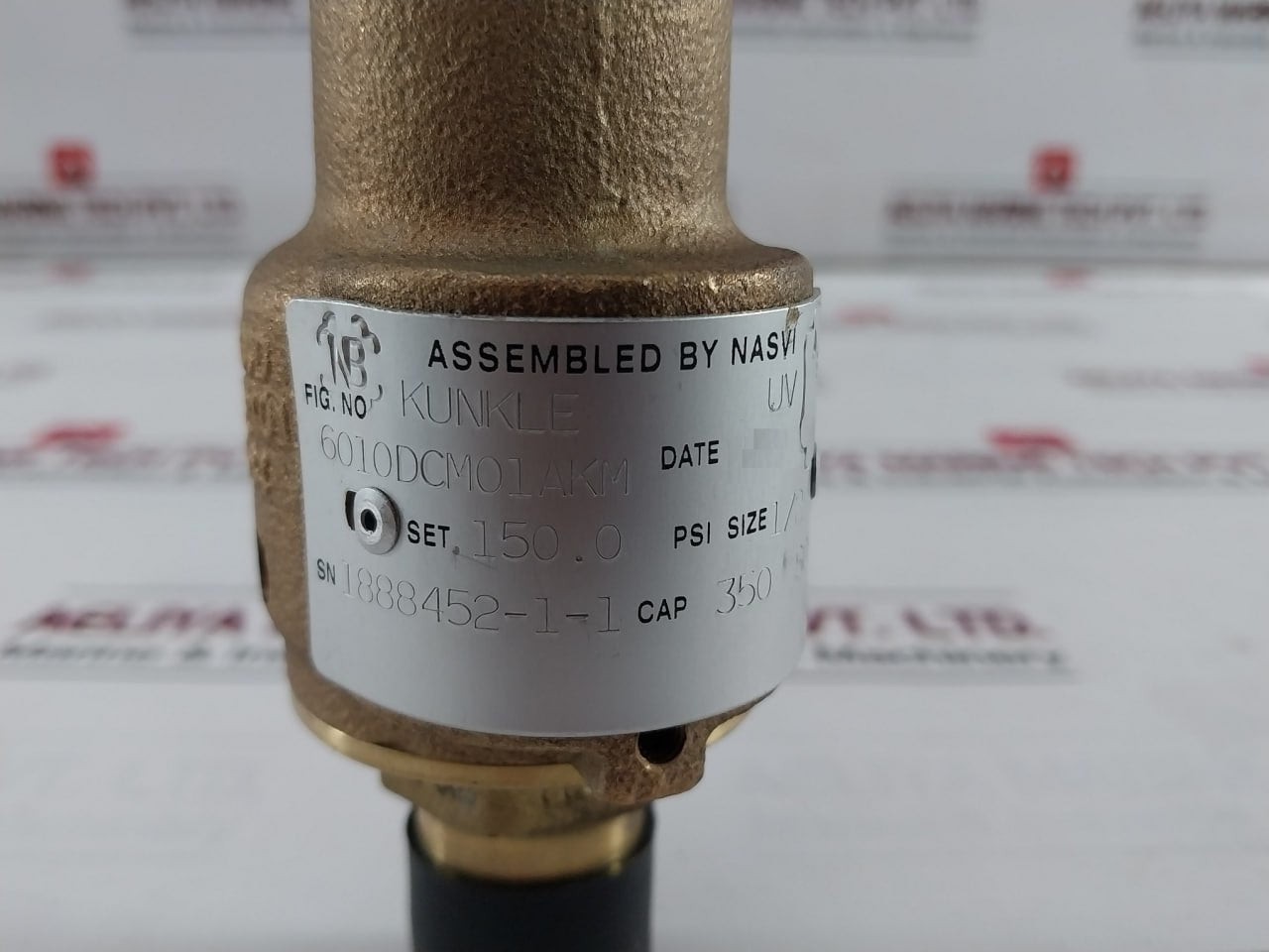 Kunkle 6010Dcm01Akm Safety Relief Valve 150Psig A012A B283 C485