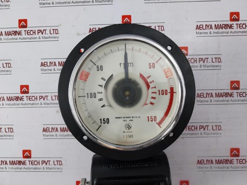 Kuramoto Instrument 942532 Tachometer 1:1.565 150-0-150 Rpm