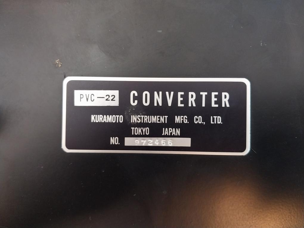 Kuramoto Instrument Pvc-22 Converter 972466 Pvc-10B Ac 220V