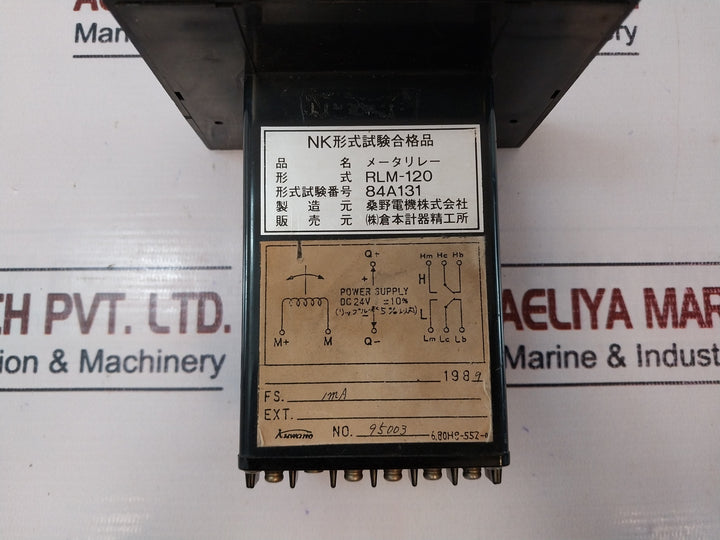 Kuramoto Instrument Rlm-120 0-150 Rpm Meter Relay Dc24V 10 Fs 1Ma