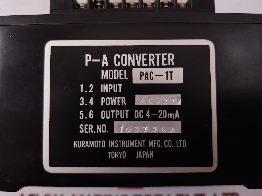 Kuramoto Pac-1T P-a Converter Ac220V Dc 4-20Ma