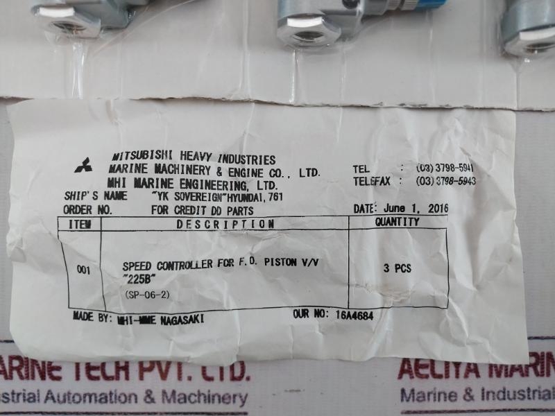 Kuroda Sp-06-2 Pneumatic Flow Control Valve 14O-17Z-006