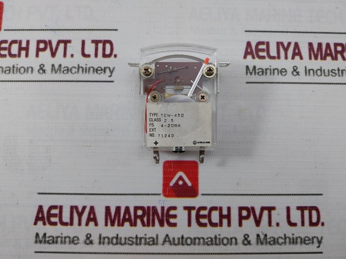 Kuwano Tem-45D Current Meter Edge Wise Ampere 4~20Ma 0-100%