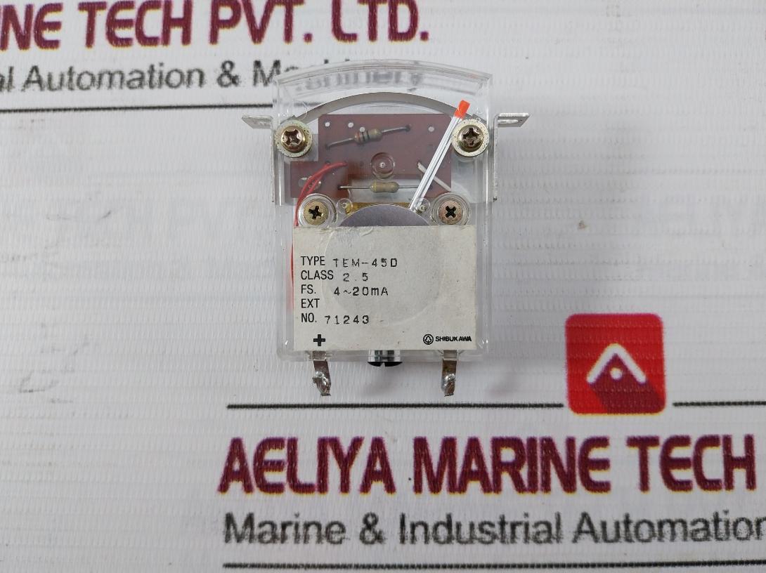 Kuwano Tem-45D Current Meter Edge Wise Ampere 4~20Ma 0-100%