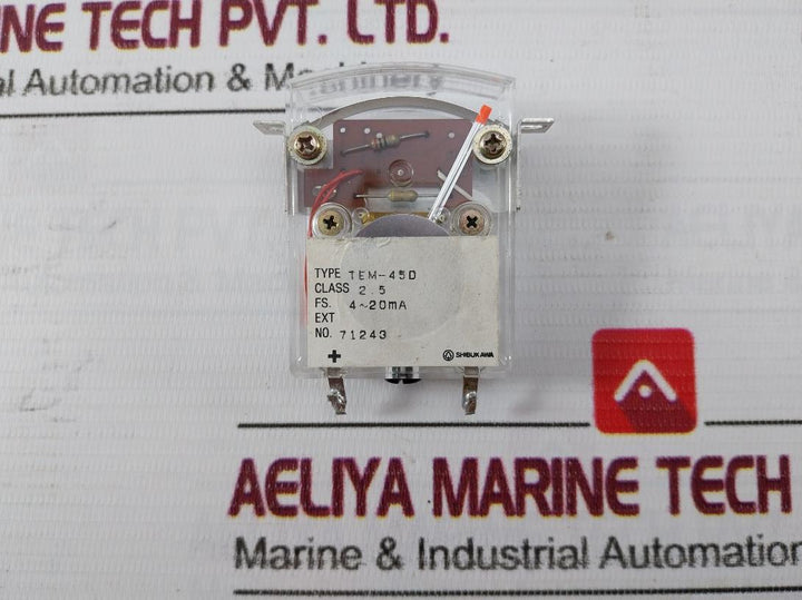 Kuwano Tem-45D Current Meter Edge Wise Ampere 4~20Ma 0-100%