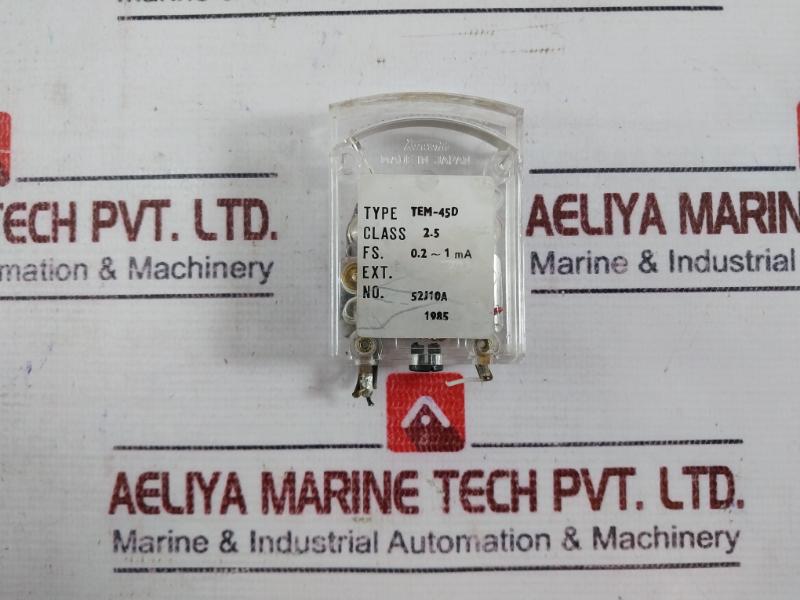 Kuwano Tem-45D Type 2.5 Current Meter Edge Wise Ampere 0.2-1 Ma