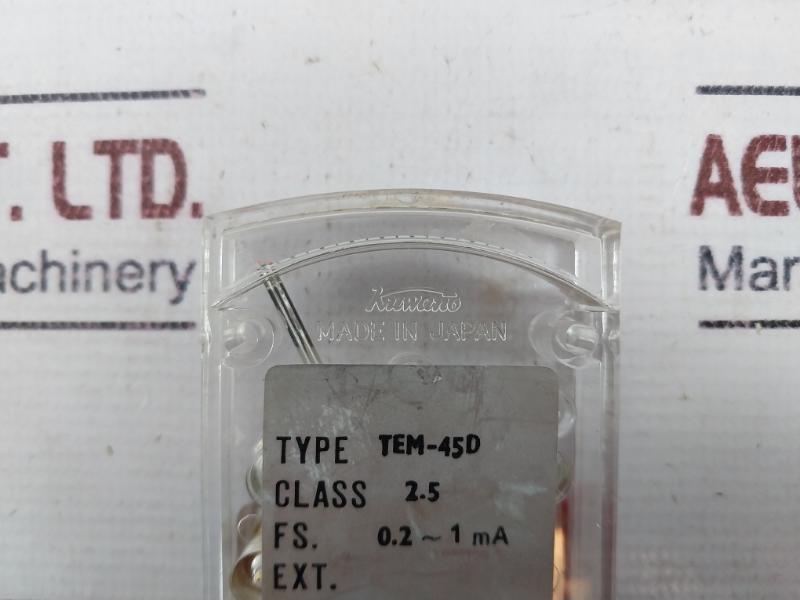 Kuwano Tem-45D Type 2.5 Current Meter Edge Wise Ampere 0.2-1 Ma