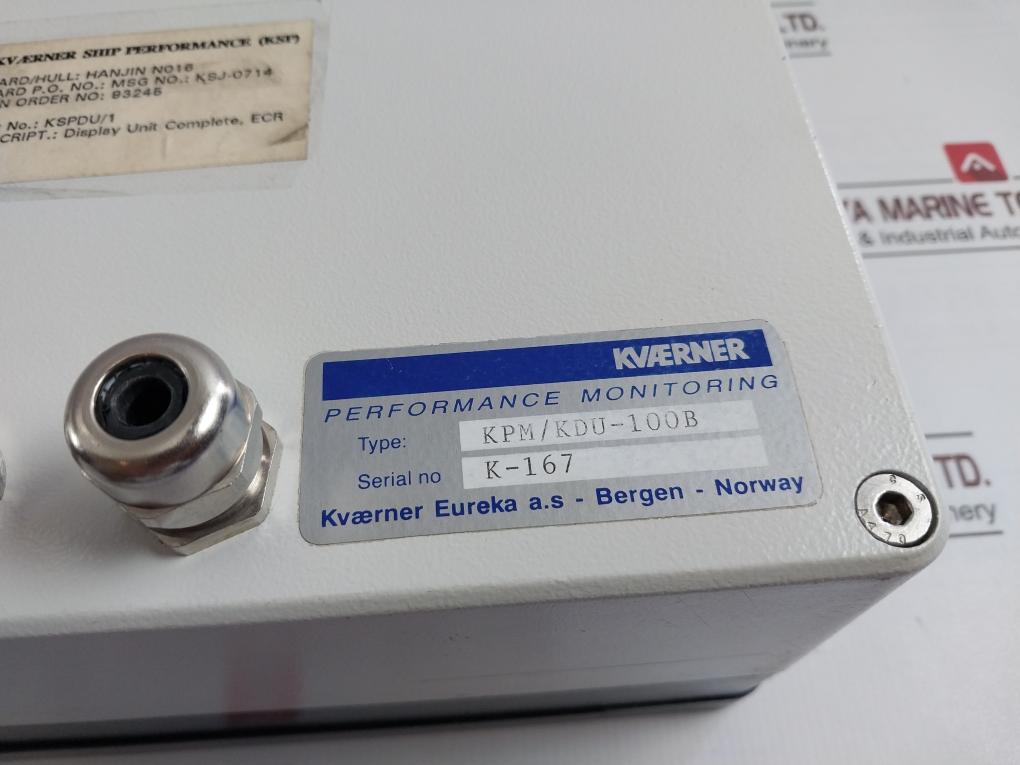 Kvaerner Kdu-100 Performance Monitoring Display Unit Kpm/Kdu-100B