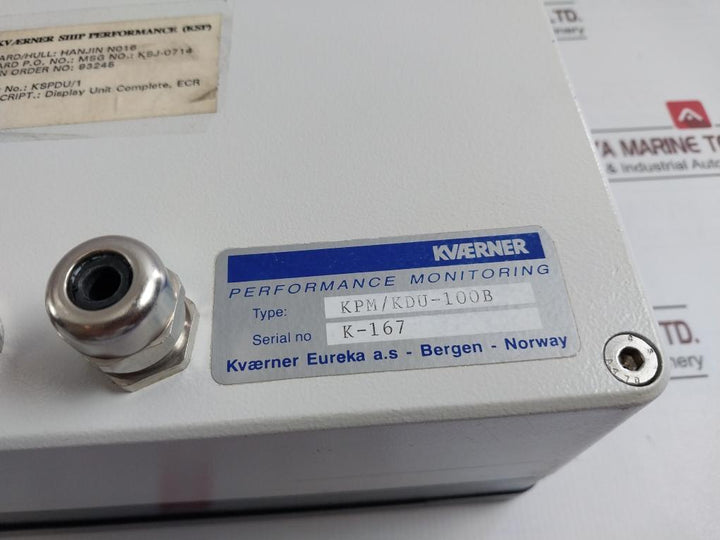 Kvaerner Kdu-100 Performance Monitoring Display Unit Kpm/Kdu-100B