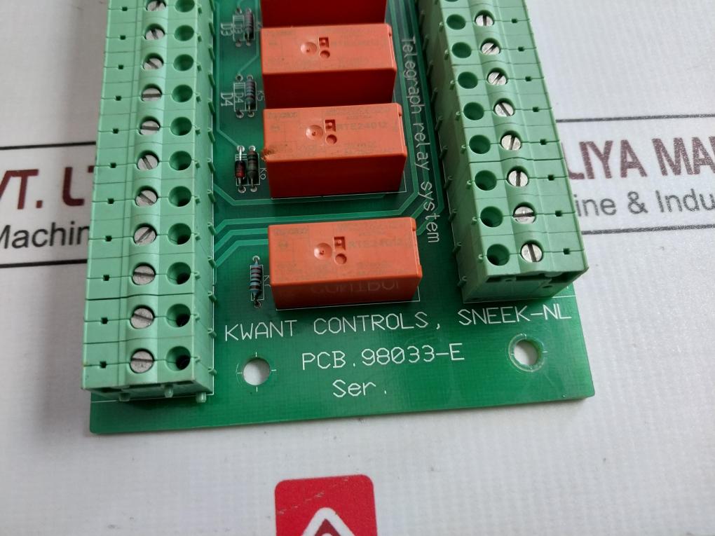 Kwant Controls 98033-e Telegraph Relay System Pcb
