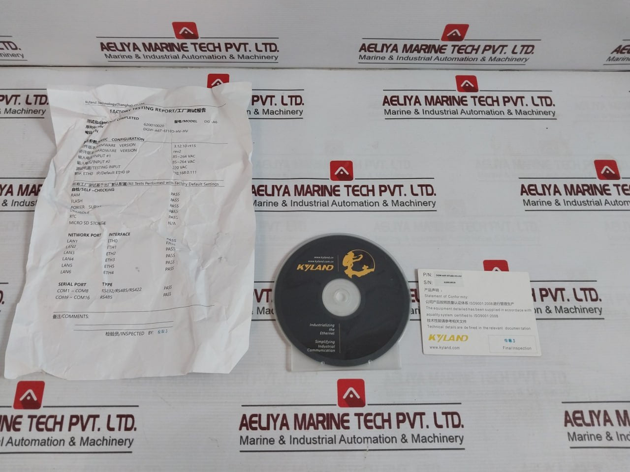 Kyland Dg-a6 Serial Port Server Set Dgw-a6T-6T16D-hv-hv 85-264Vac