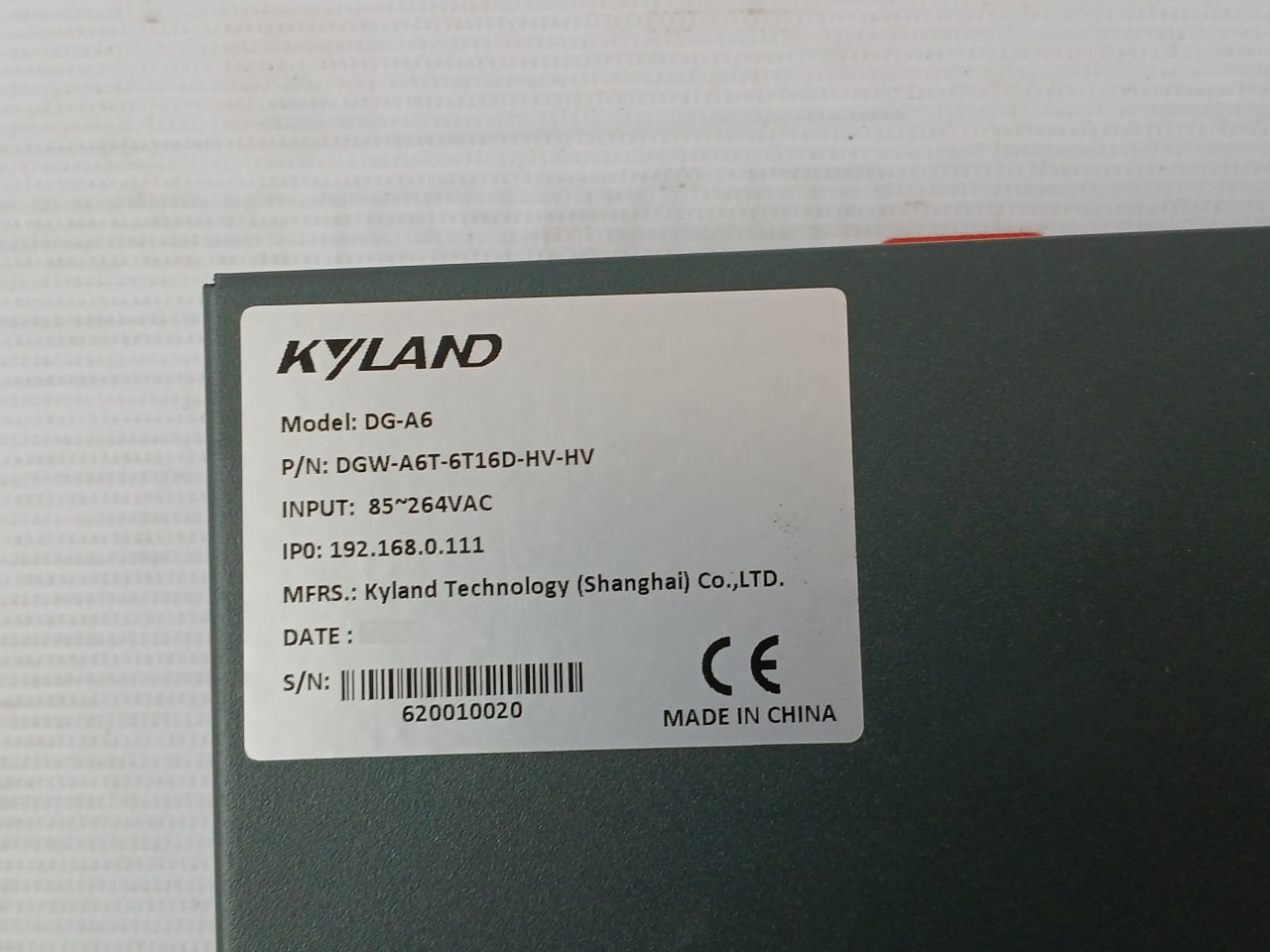 Kyland Dgw-a6T-6T16D-hv-hv Rack Serial Port Server 85~264Vac