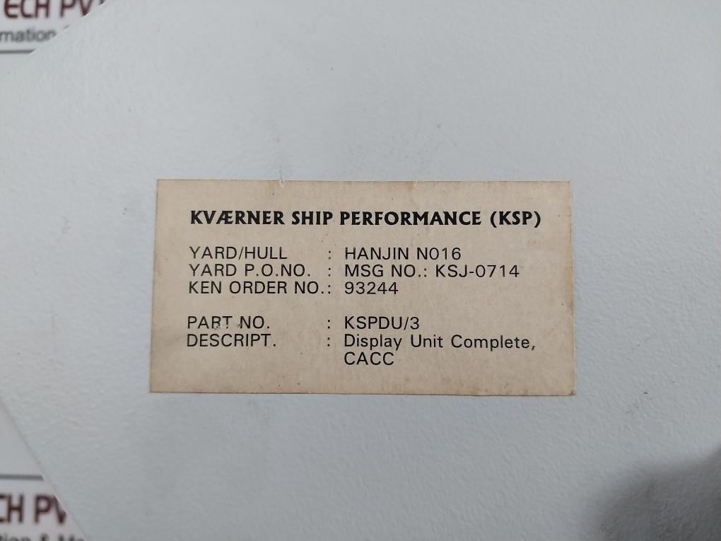 Kyma Kdu-100 Performance Monitoring Display Unit 93244