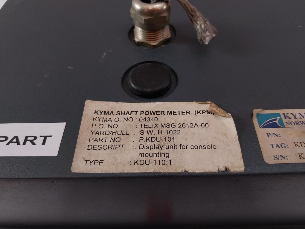 Kyma Kdu-110 Performance Monitoring Display Unit (Not Working)