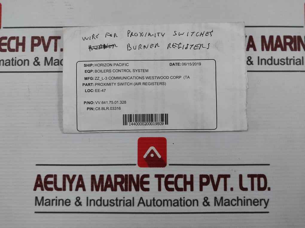 L-3 Vv.641.75.01.328 Wire For Proximity Switches Burner Registers