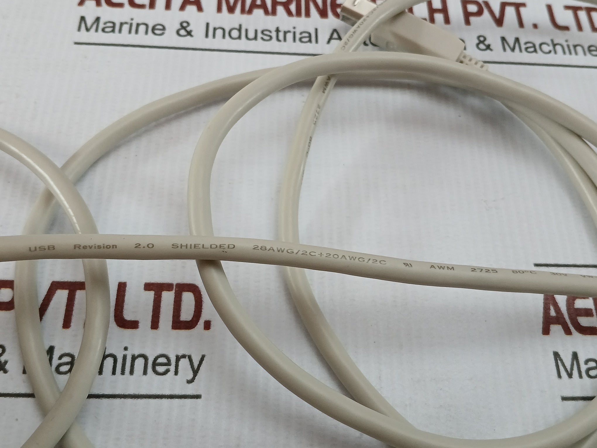 L-com Usb 2.0 Shielded Cable Part No Awm 2725 80˚C 30V Vw-1