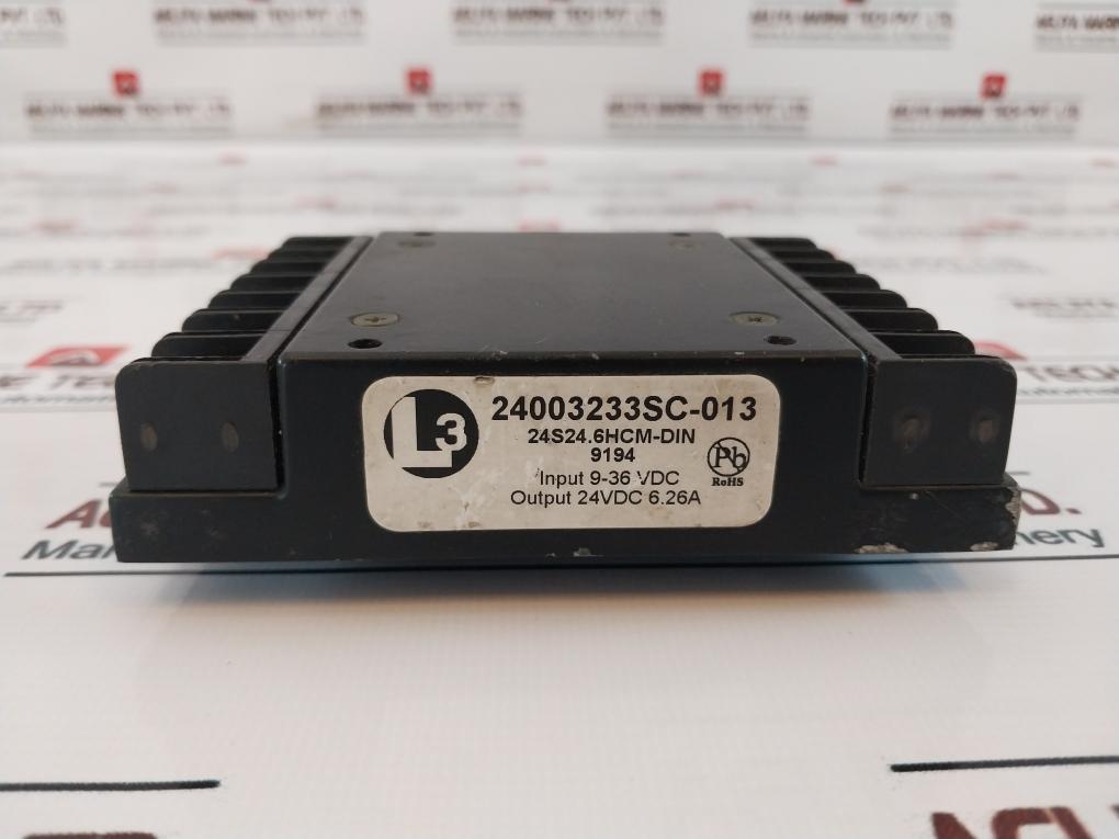 L3 Communications 24003233SC-013 DC/DC Converter 9-36Vdc 24S24.6HCM-DIN