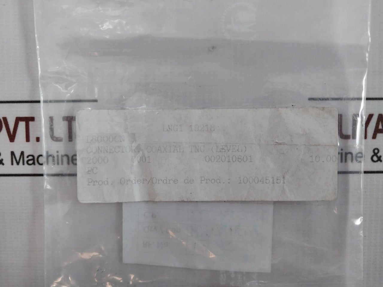 L8000Cn Crimped Coaxial Connector 2000 0001 002010601