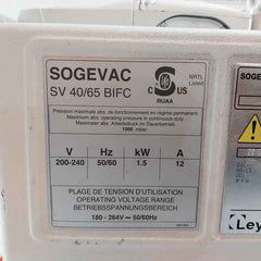 LEYBOLD SV 40/65 BIFC Vacuum Pump V1.40 1000 MBAR 200-240V 50/60 Hz