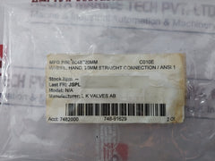L K Valve 8048720Mm Hand Wheel Straight Connection/Ansi 1