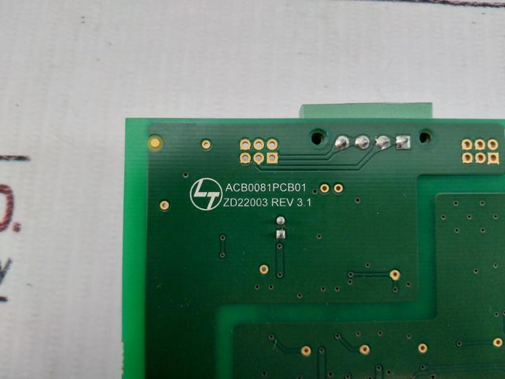 L&T Acb0081Pcb01 Pcb Board High Density Card Zd22003 Rev 3.1 94V