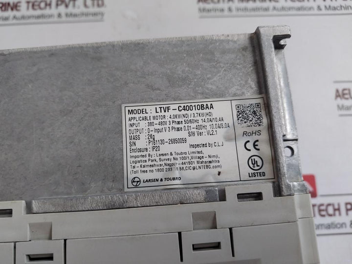 L&T Cx2000 Variable Frequency Drive Ltvf-c40010Baa 24V Dc
